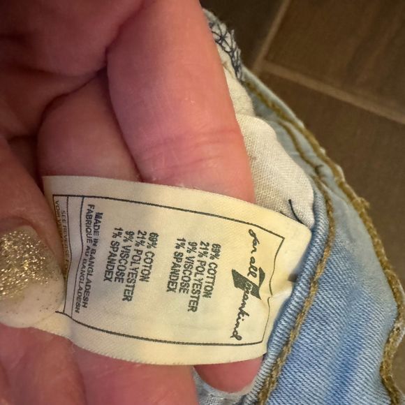 7 For All Mankind Mustard Yellow Long Sleeve Tiered Cotton Top & Jean Set 24M - Picture 6 of 9